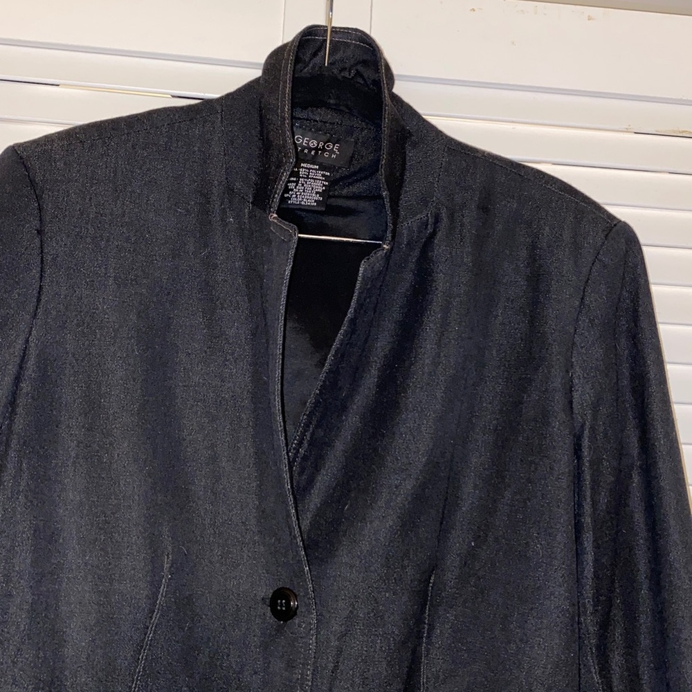George Single Breasted Design with Two Button Front Closure Black Jacket Size M - Picture 3 of 8